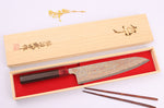 Couteau de chef 24cm japonais artisanal Takeshi Saji VG10 Rainbow Nashiji