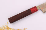 Couteau sujihiki 24cm japonais artisanal Takeshi Saji VG10 Rainbow Nashiji