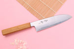 Couteau santoku 18cm japonais artisanal Kagekiyo Sakura Ginsan