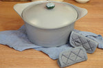 Paire de maniques en coton Cookut pour l'Incroyable Cocotte à personnaliser - Perle