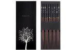 Set de 5 paires de baguettes chinoises Kutoyama en bois de nanmu 23cm
