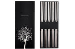 Set de 5 paires de baguettes chinoises Kutoyama en inox 24cm