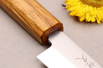 Couteau yanagiba 21cm artisanal japonais Tsunehisa AUS-8 manche en chêne