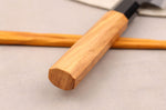 Couteau sujihiki 24cm japonais artisanal Hinoura Mutsumi Ajikataya Black Nashiji