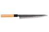 Couteau sujihiki 27cm japonais artisanal Hinoura Mutsumi Ajikataya Black Nashiji