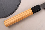 Couteau sujihiki 27cm japonais artisanal Hinoura Mutsumi Ajikataya Black Nashiji