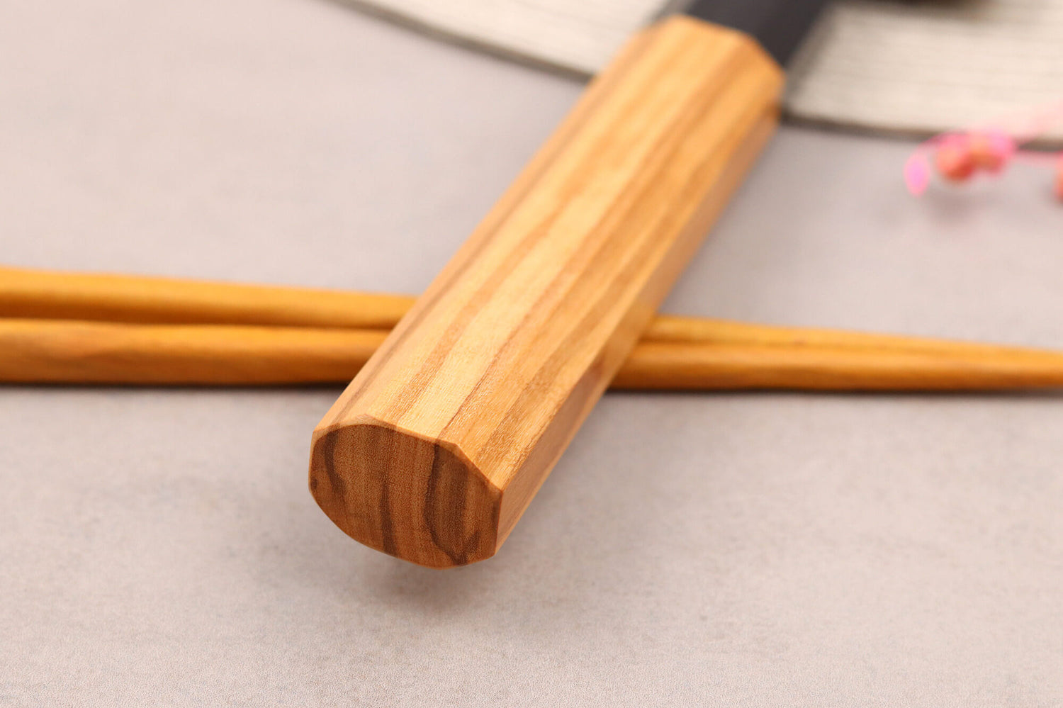 Couteau sujihiki 27cm japonais artisanal Hinoura Mutsumi Ajikataya Black Nashiji