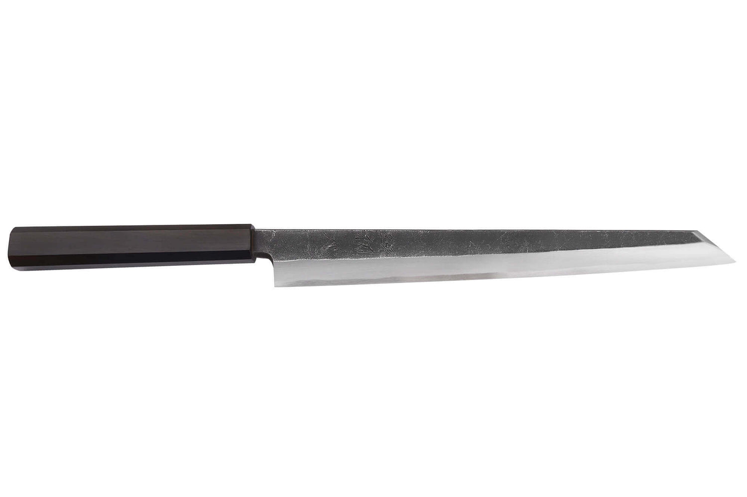 Couteau yanagiba kiritsuke 27cm japonais artisanal Hatsukokoro Shirasagi manche en ébène
