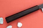 Couteau yanagiba kiritsuke 27cm japonais artisanal Hatsukokoro Shirasagi manche en ébène
