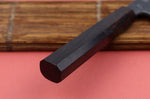 Couteau honesuki 15cm japonais artisanal Hatsukokoro Shirasagi manche en ébène