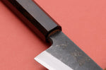 Couteau honesuki 15cm japonais artisanal Hatsukokoro Shirasagi manche en ébène