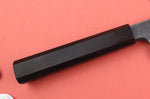Couteau honesuki 15cm japonais artisanal Hatsukokoro Shirasagi manche en ébène