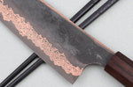 Couteau kiritsuke 24cm japonais artisanal Hatsukokoro Yorokobi Kurouchi Damas