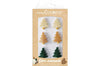 Décors Scrapcooking Sapins de Noël en pâte d'amande