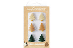 Décors Scrapcooking Sapins de Noël en pâte d'amande