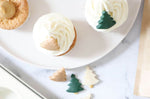 Décors Scrapcooking Sapins de Noël en pâte d'amande