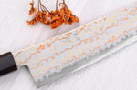 Couteau de chef 21cm japonais artisanal Hatsukokoro Hayabusa Rainbow Damas