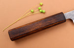 Couteau sujihiki 24cm japonais artisanal Yuzo Enju Damas 440C