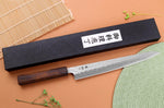 Couteau sujihiki 24cm japonais artisanal Yuzo Enju Damas 440C