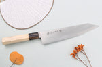 Couteau kiritsuke 21cm japonais artisanal Toshitaka Suminagashi SG2 Damas