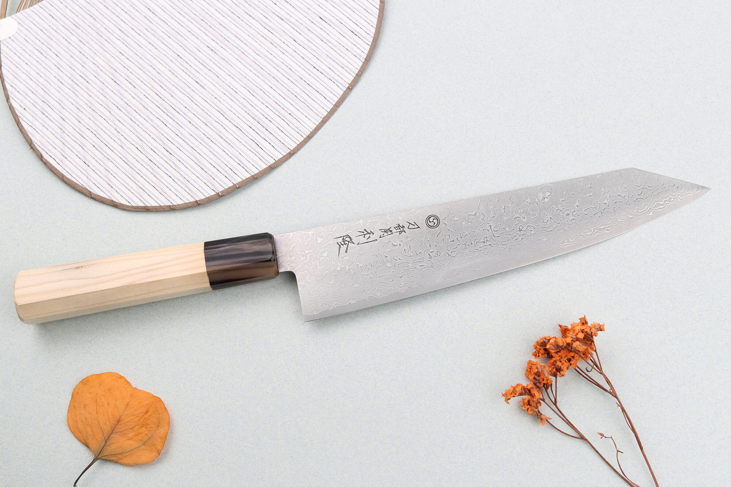 Couteau kiritsuke 21cm japonais artisanal Toshitaka Suminagashi SG2 Damas