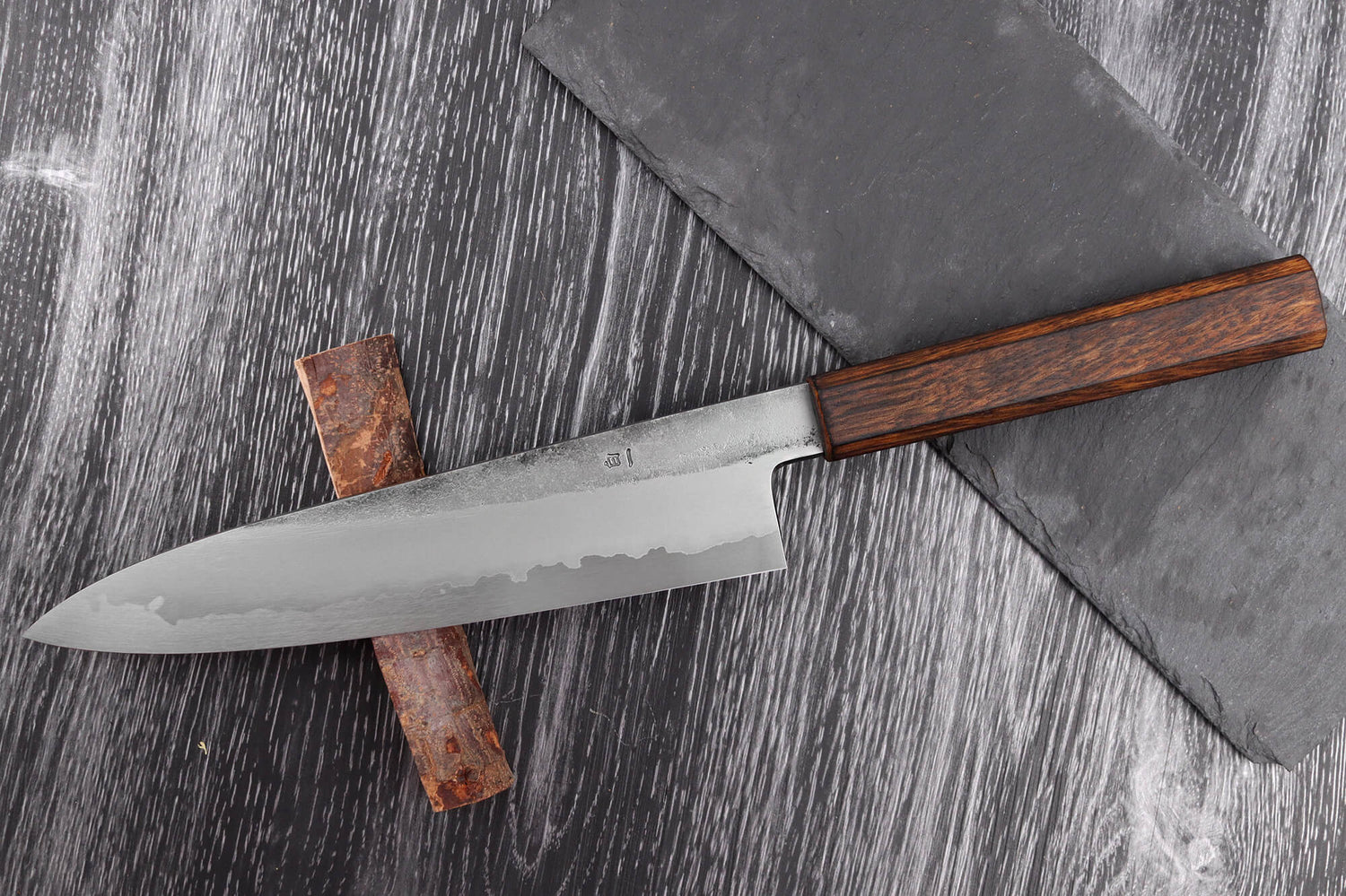 Couteau de chef 21cm japonais artisanal Hado Kirisame Shirogami