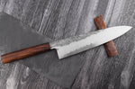 Couteau de chef 24cm japonais artisanal Hado Kirisame Shirogami