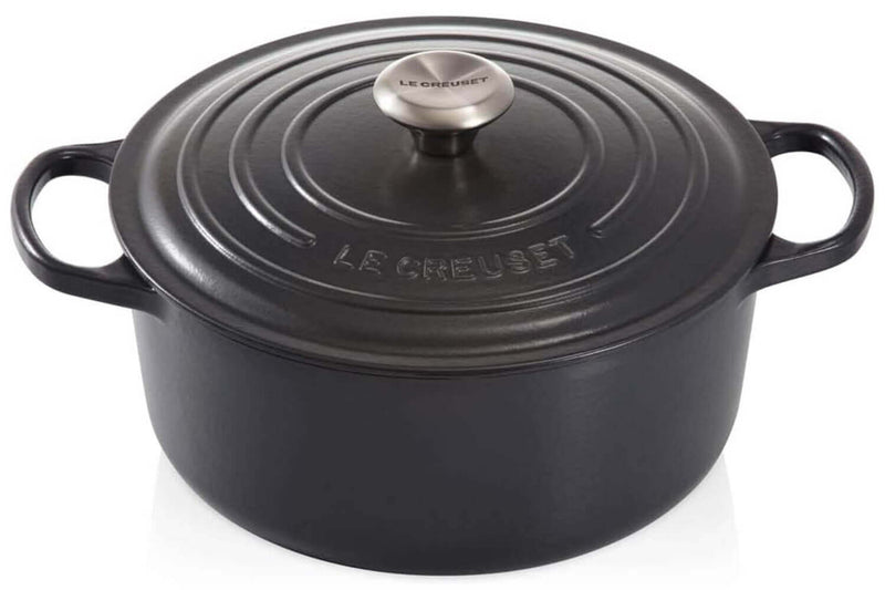 Cocotte ronde en fonte émaillée Le Creuset Signature 28cm Noir Mat