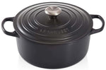 Cocotte ronde en fonte émaillée Le Creuset Signature 28cm Noir Mat