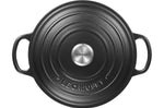 Cocotte ronde en fonte émaillée Le Creuset Signature 28cm Noir Mat