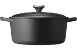 Cocotte ronde en fonte émaillée Le Creuset Signature 28cm Noir Mat