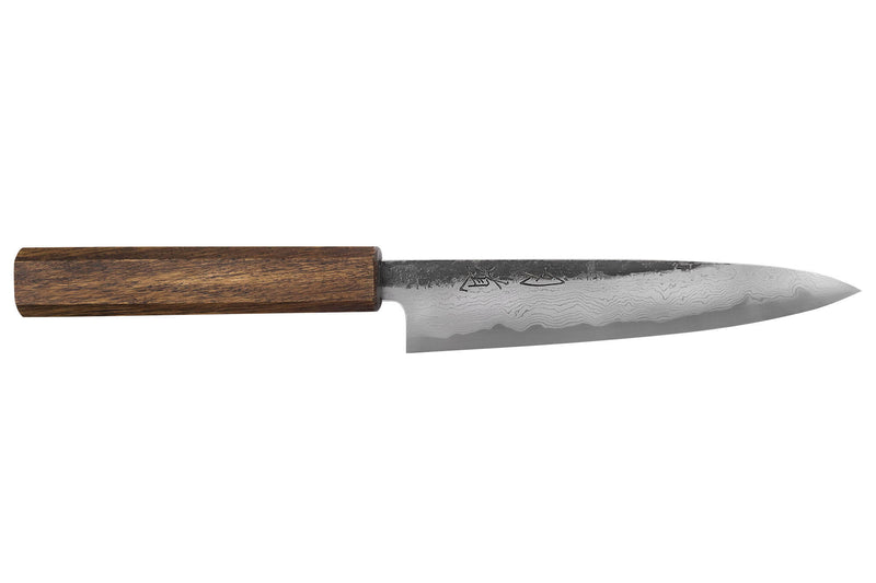 Couteau universel 15cm japonais artisanal Hado Sumi B1D manche en chêne