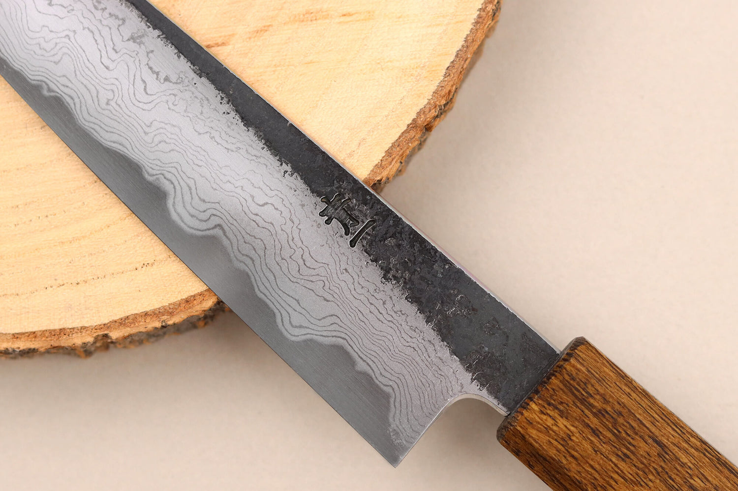 Couteau universel 15cm japonais artisanal Hado Sumi B1D manche en chêne