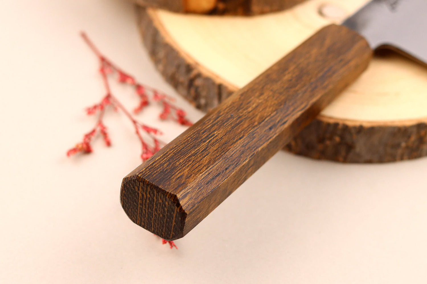 Couteau bunka 18cm japonais artisanal Hado Sumi B1D manche en chêne