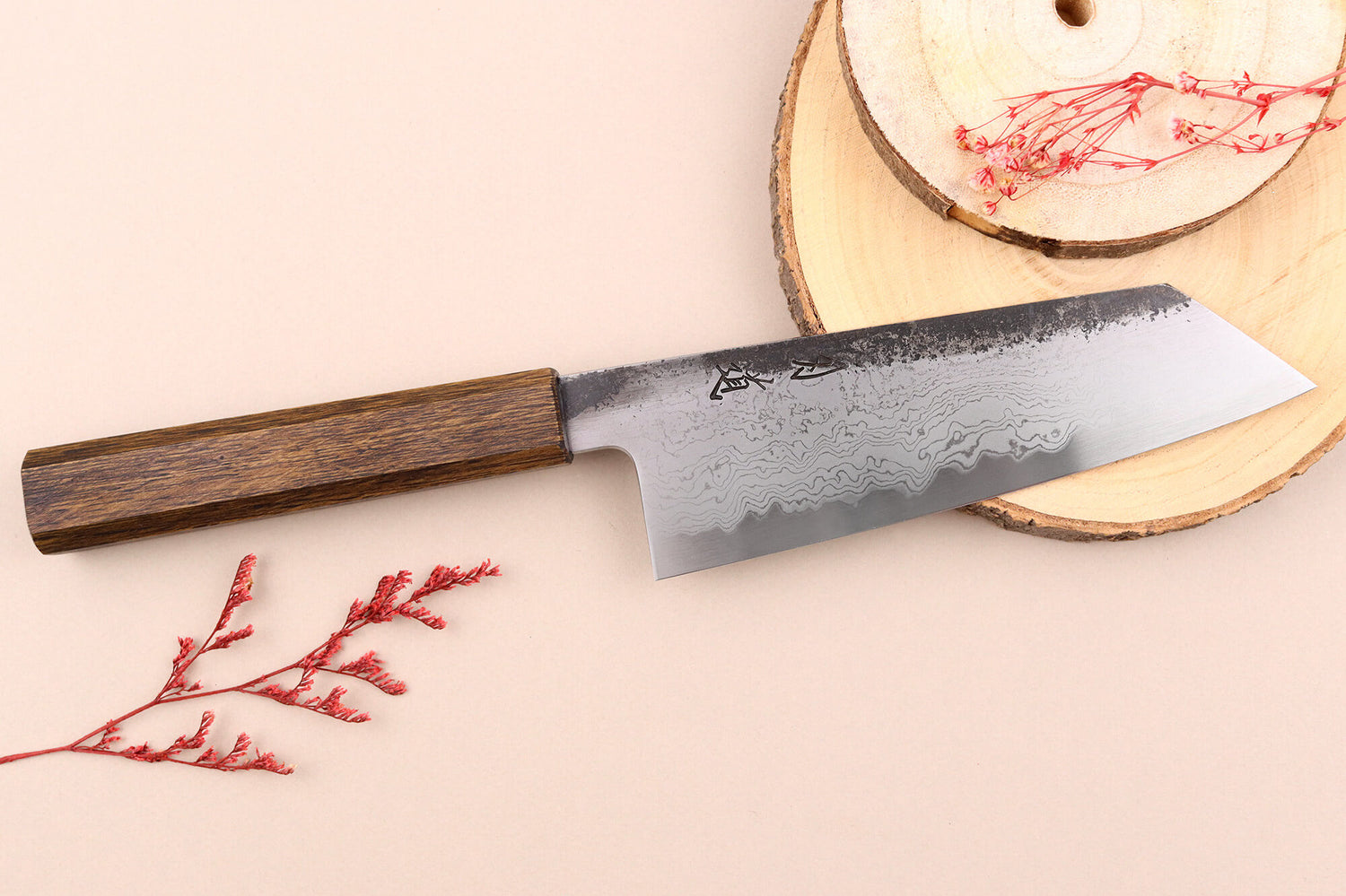 Couteau bunka 18cm japonais artisanal Hado Sumi B1D manche en chêne