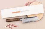 Couteau bunka 18cm japonais artisanal Hado Sumi B1D manche en chêne