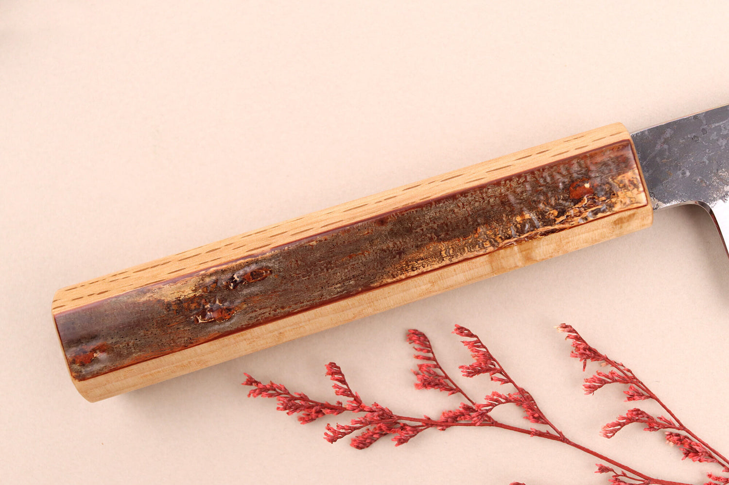 Couteau ko bunka 13,5cm japonais artisanal Hado Sumi B1D manche en cerisier