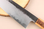 Couteau bunka 18cm japonais artisanal Hado Sumi B1D manche en cerisier