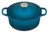 Cocotte ronde en fonte émaillée Le Creuset Signature 24cm Deap Teal