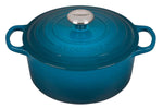 Cocotte ronde en fonte émaillée Le Creuset Signature 24cm Deap Teal