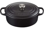 Cocotte ovale en fonte émaillée Le Creuset Signature 33cm Noir Mat