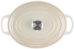 Cocotte ovale en fonte émaillée Le Creuset Signature 29cm Meringue