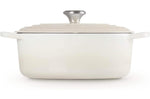 Cocotte ovale en fonte émaillée Le Creuset Signature 29cm Meringue