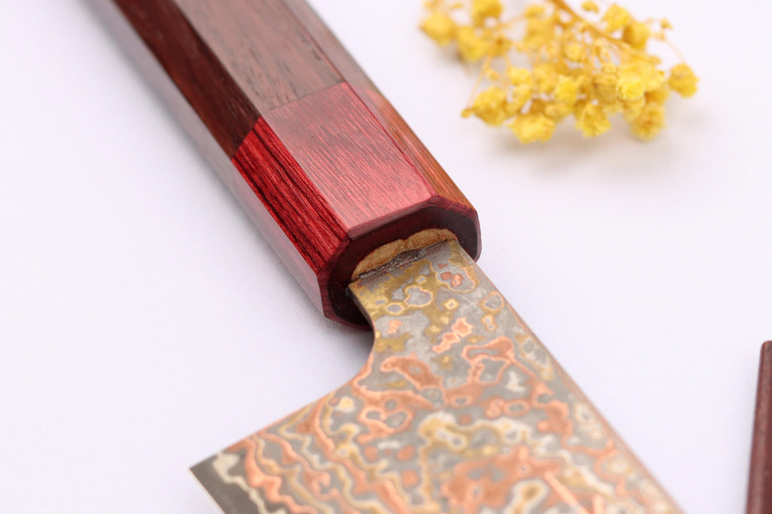 Couteau bunka 16cm japonais artisanal Takeshi Saji VG10 Rainbow Nashiji
