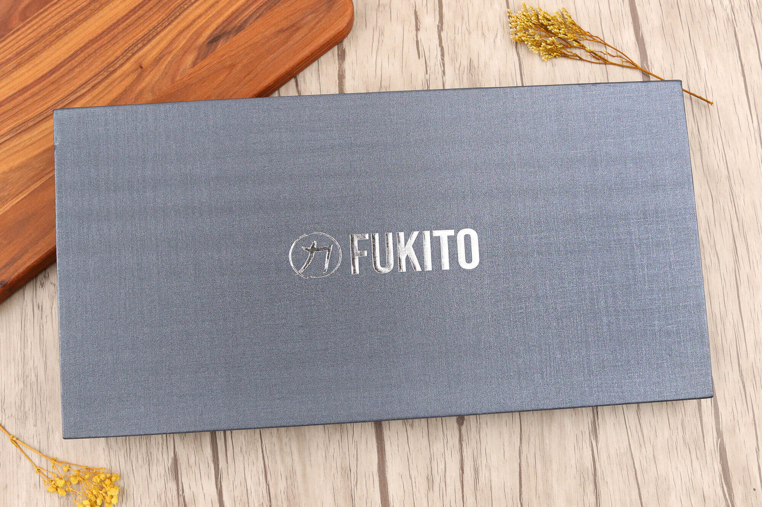 Coffret 2 couteaux Fukito Ébène Damas VG10 Chef + Office