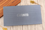 Coffret 3 couteaux Fukito Ébène Damas VG10 Chef + Universel + Office