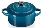 Mini cocotte ronde en céramique Le Creuset 10cm Deep Teal