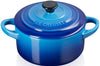 Mini cocotte ronde en céramique Le Creuset 10cm Azur