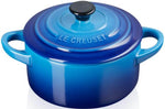 Mini cocotte ronde en céramique Le Creuset 10cm Azur