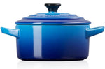 Mini cocotte ronde en céramique Le Creuset 10cm Azur